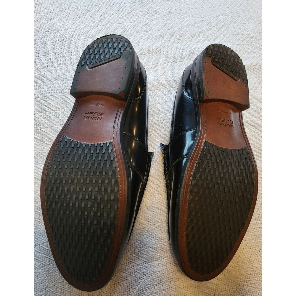 Nunn Bush Loafers Dress Shoes Slip On Comfort Classic Black Mens Size